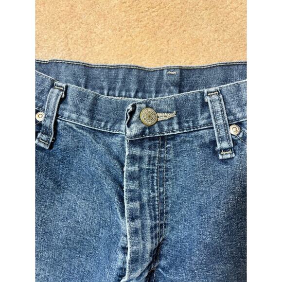 Vintage 1990s Wrangler Distressed Carpenter Denim Faded Straight Leg Jean 30x30 - Picture 2 of 5